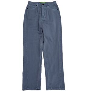 Free People X Sandrine Rose 25 Pant High Rise Ankle Slate Blue Women's Linen NWT
